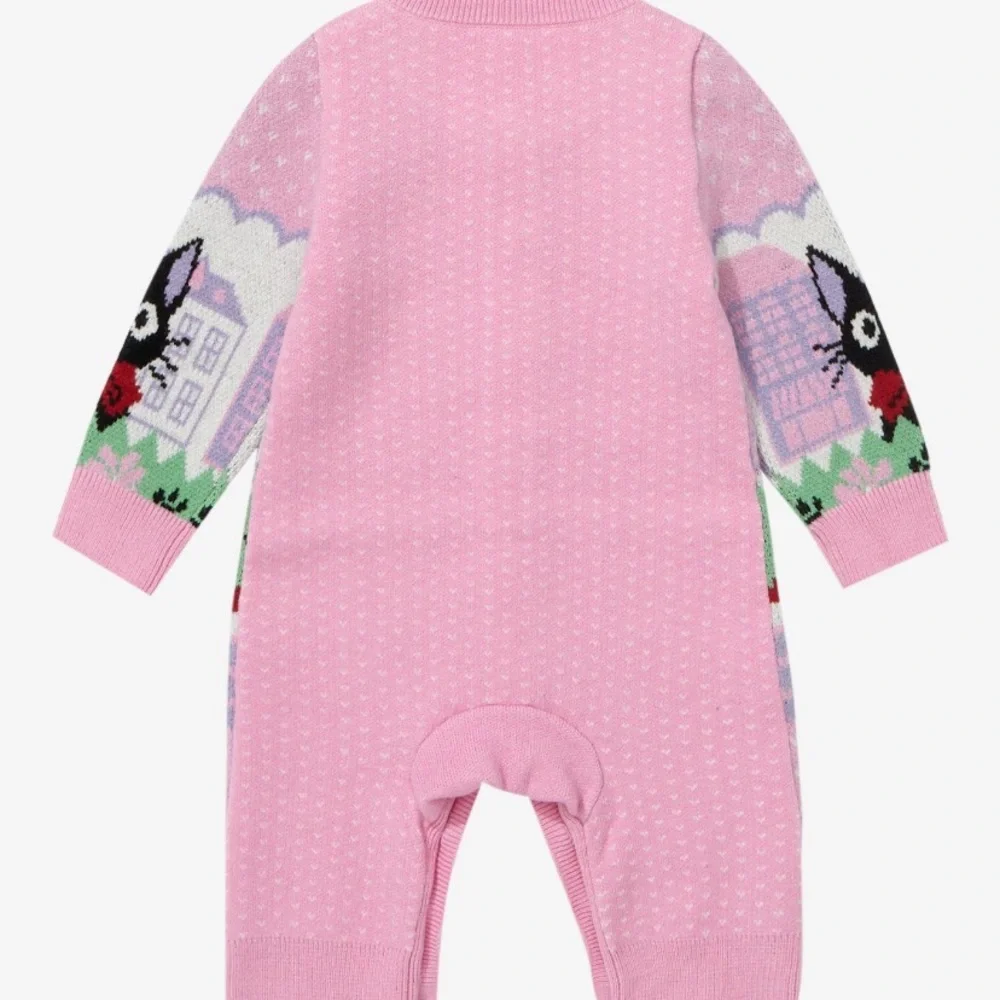 Studio Ghibli Kiki’s Delivery Service Jiji Patterned‎ Sweater Infant One Piece